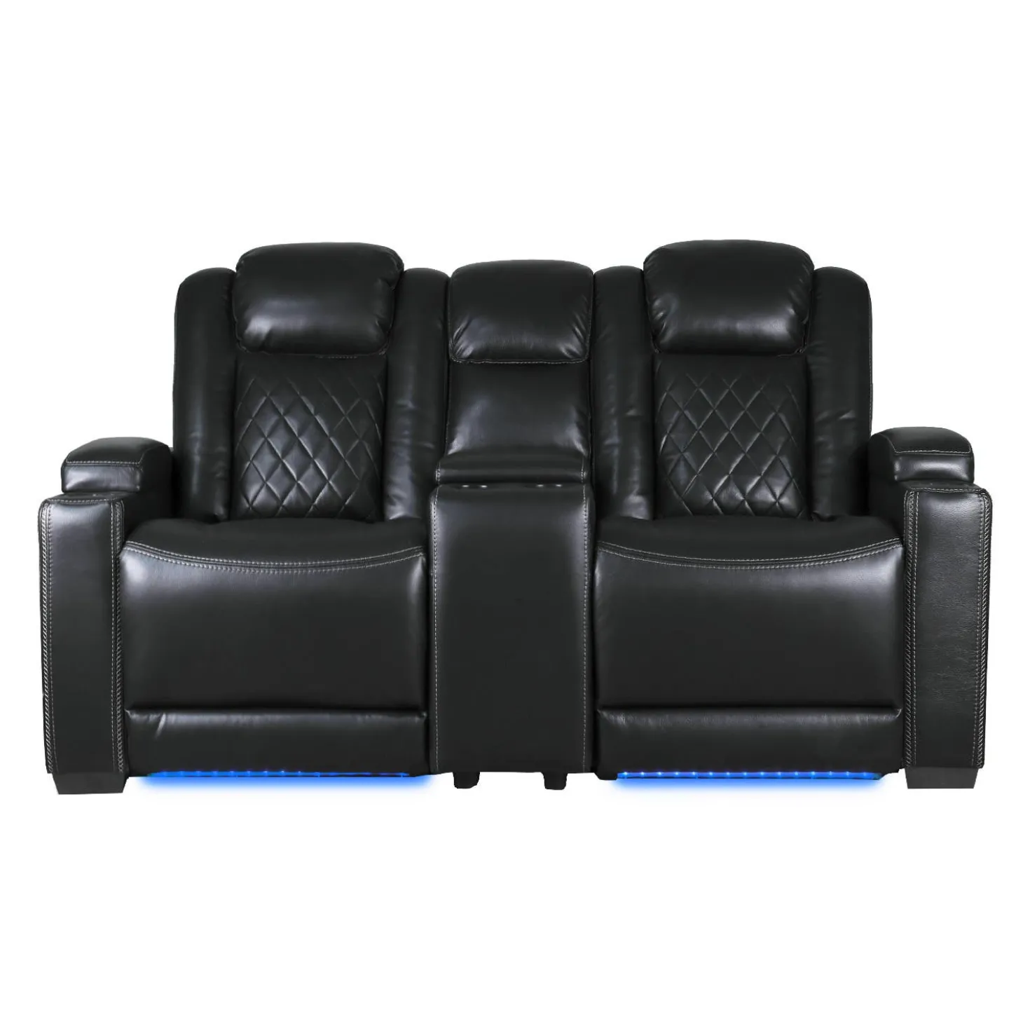 Causeuse modulaire électrique inclinable avec console et porte-gobelets - 3 mcx