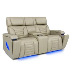 Causeuse modulaire électrique inclinable avec massage, chaleur et console - 3 mcx