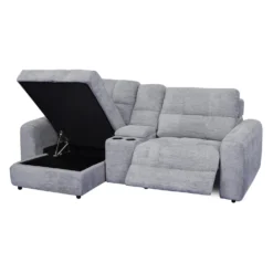 Causeuse modulaire électrique inclinable, chaise longue à gauche avec rangement, et console - 3 mcx
