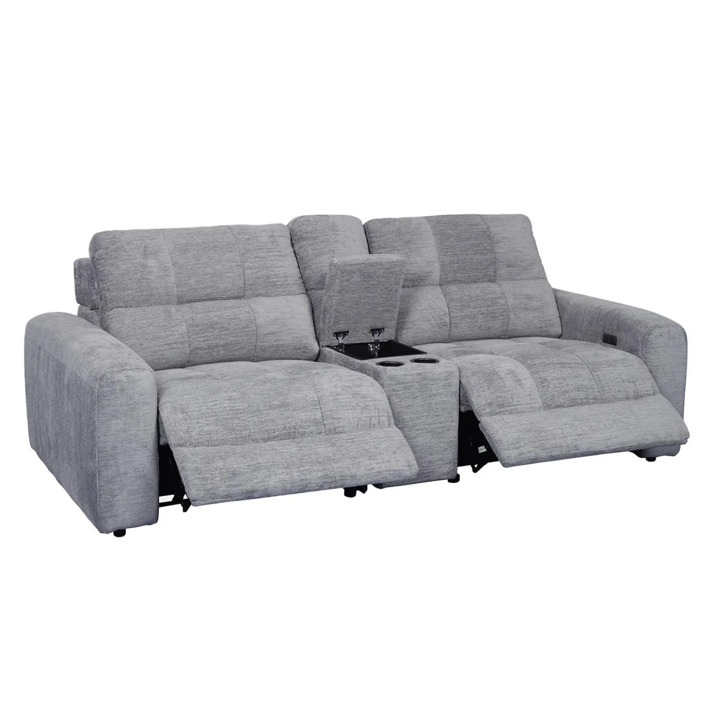 Causeuse modulaire électrique inclinable et console - 3 mcx