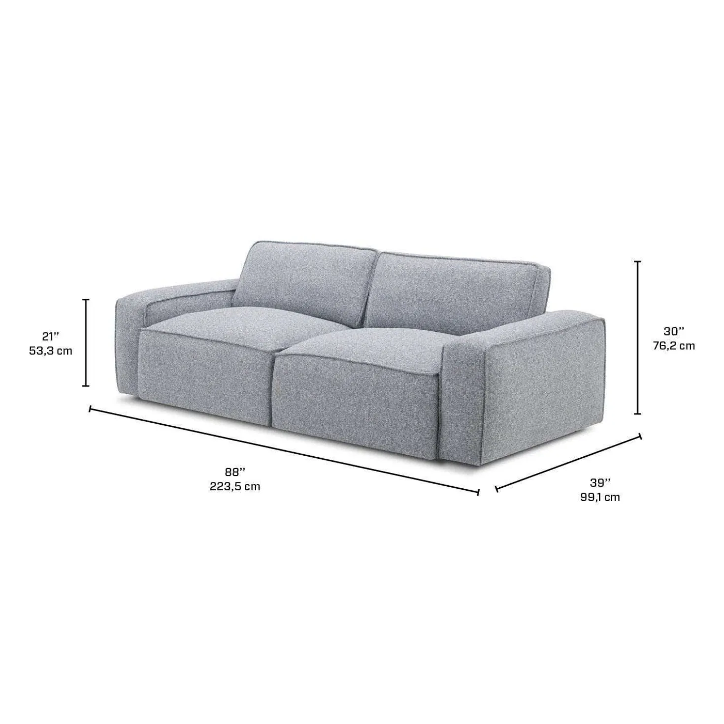 Causeuse modulaire - 2 mcx