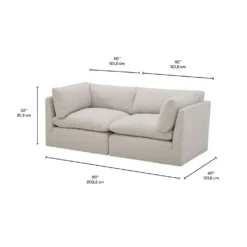 Causeuse modulaire - 2 mcx