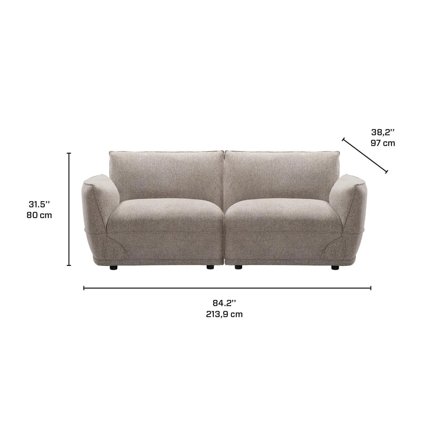 Causeuse modulaire - 2 mcx