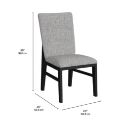 Chaise (boite de 2) - tissu gris