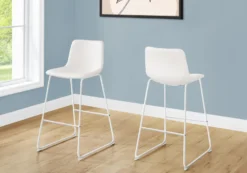 Chaise de bureau - blanc simili-cuir / sureelevee - Monarch