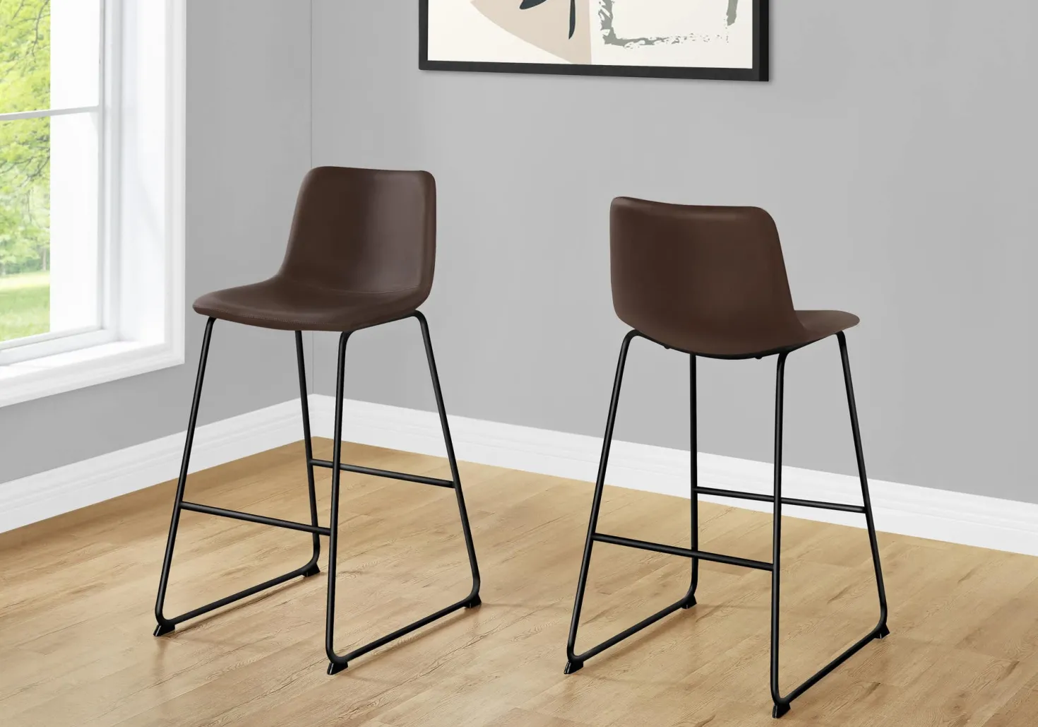 Chaise de bureau - brun simili-cuir / sureelevee - Monarch