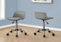 Chaise de bureau - juvénile dossier bas - hauteur réglable - gris - Monarch