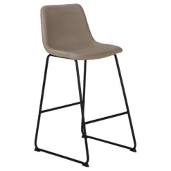 Chaise de bureau - taupe simili-cuir / sureelevee - Monarch