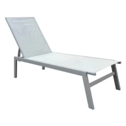 Chaise longue en textilène - beige
