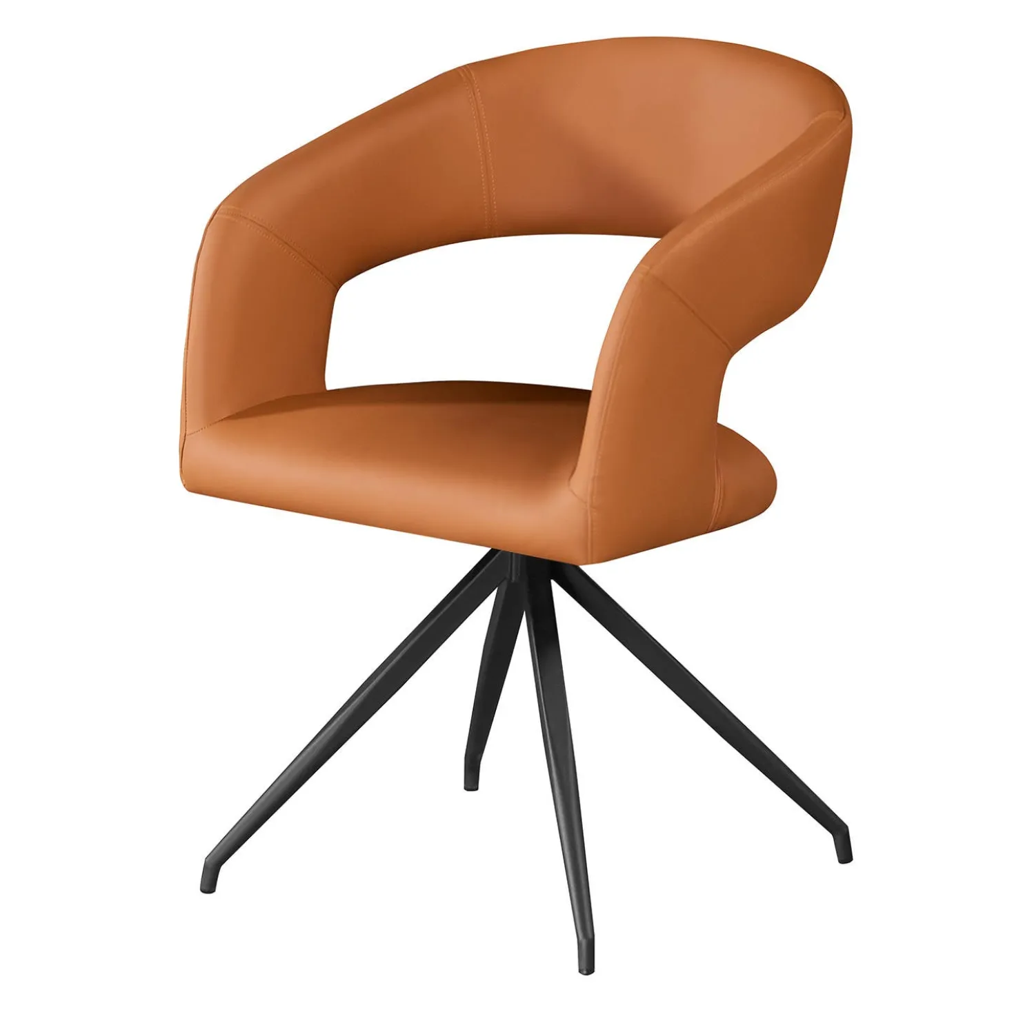 Chaise pivotante - orange citrouille