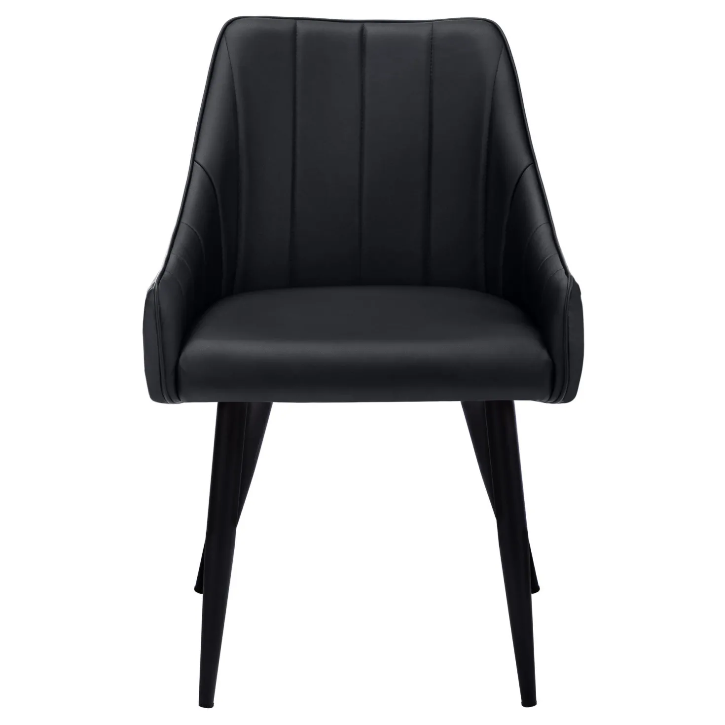 Chaises avec accoudoirs bas (bte de 2) - noir - Monarch