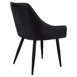 Chaises avec accoudoirs bas (bte de 2) - noir - Monarch