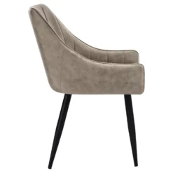 Chaises avec accoudoirs bas (bte de 2) - taupe - Monarch