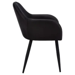 Chaises avec accoudoirs (bte de 2) - noir - Monarch