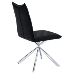 Chaises avec piètement araignée chromé (bte de 2) - noir - Monarch