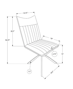 Chaises avec piètement araignée noir (bte de 2) - taupe - Monarch