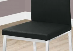 Chaises avec piètement chromé (bte de 2) - noir - Monarch
