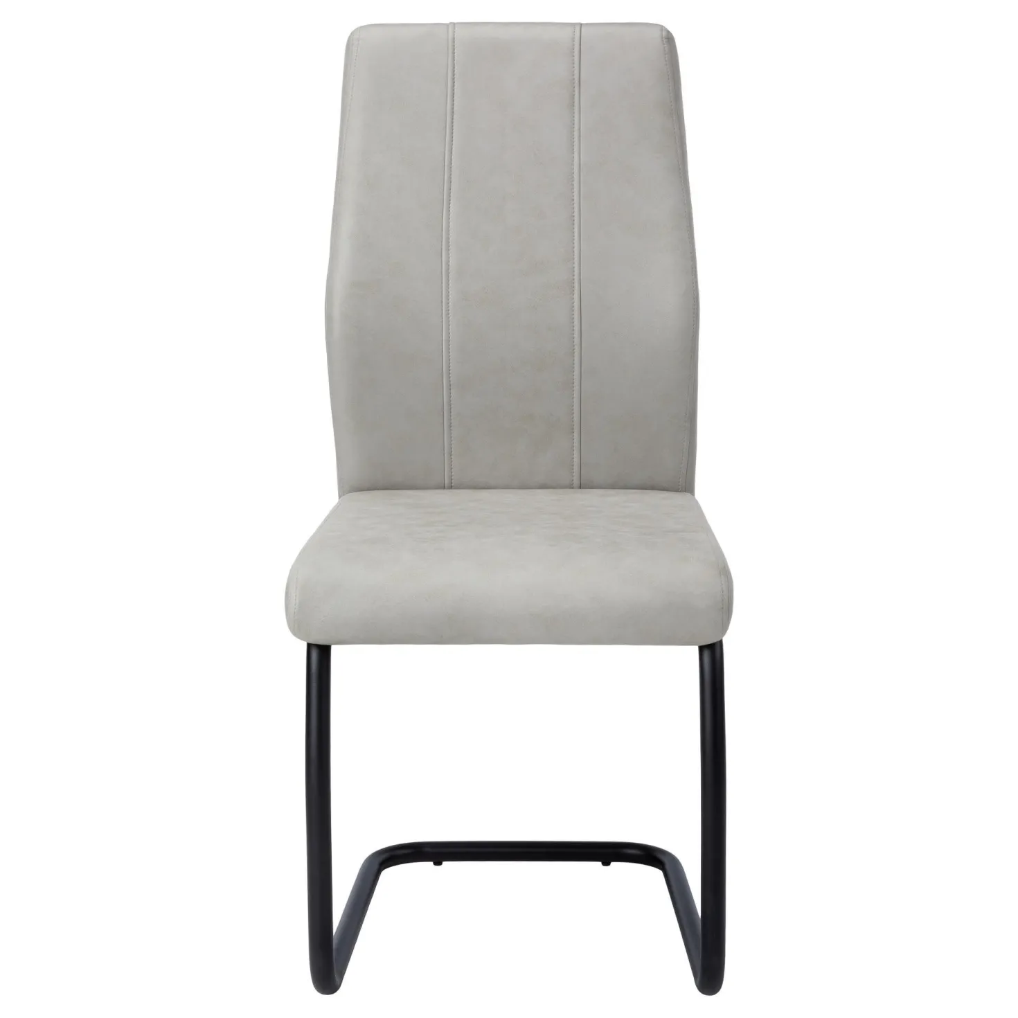 Chaises avec piètement noir (bte de 2) - gris - Monarch