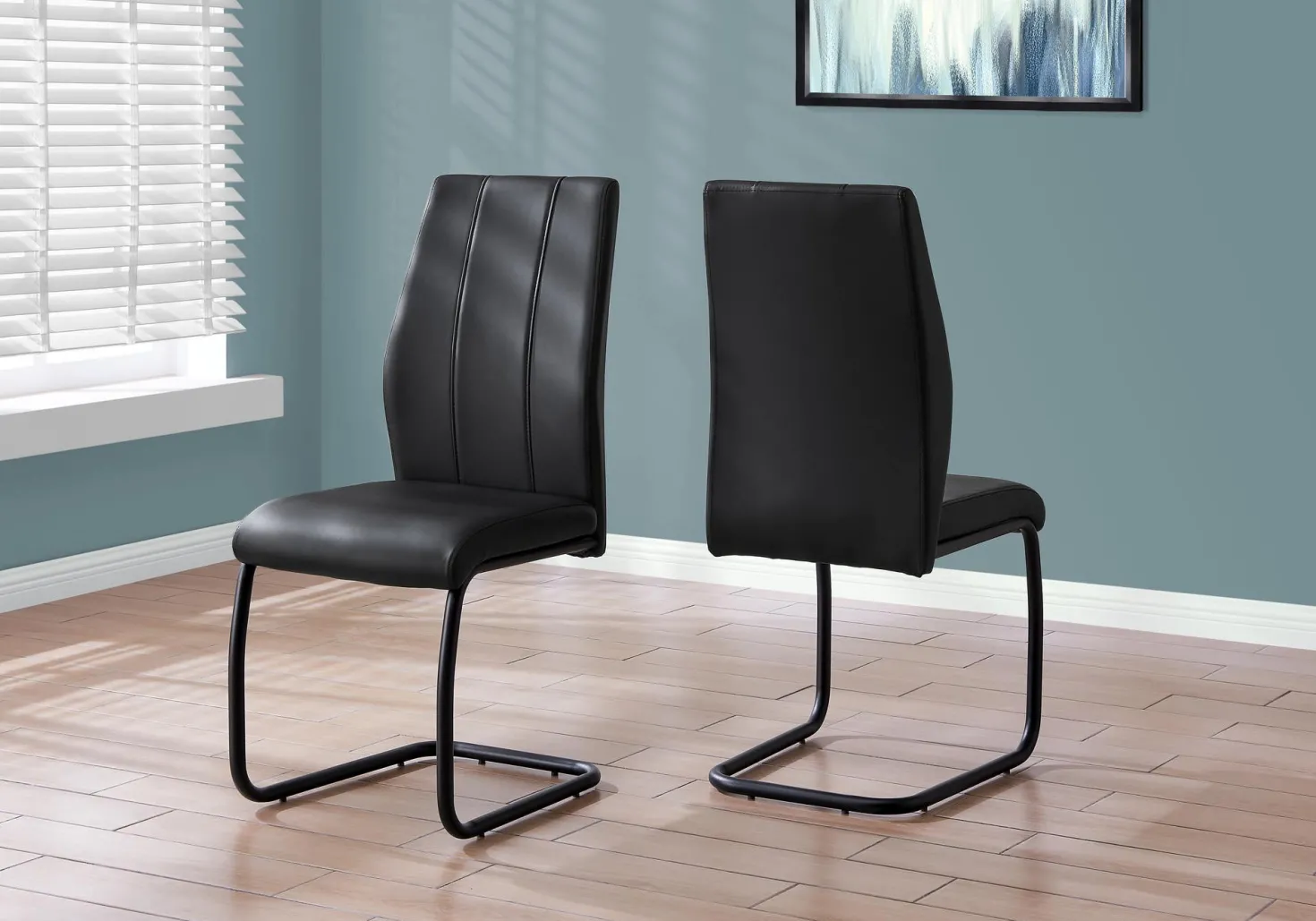 Chaises avec piètement noir (bte de 2) - noir - Monarch