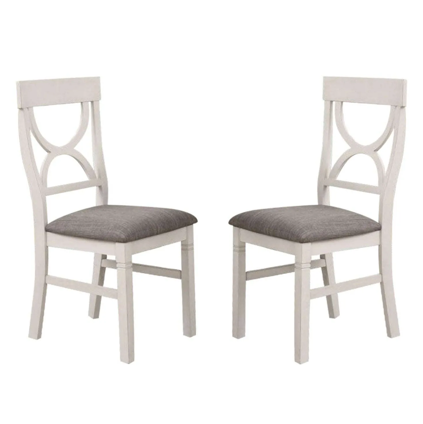 Chaises (bte de 2) - blanc & gris
