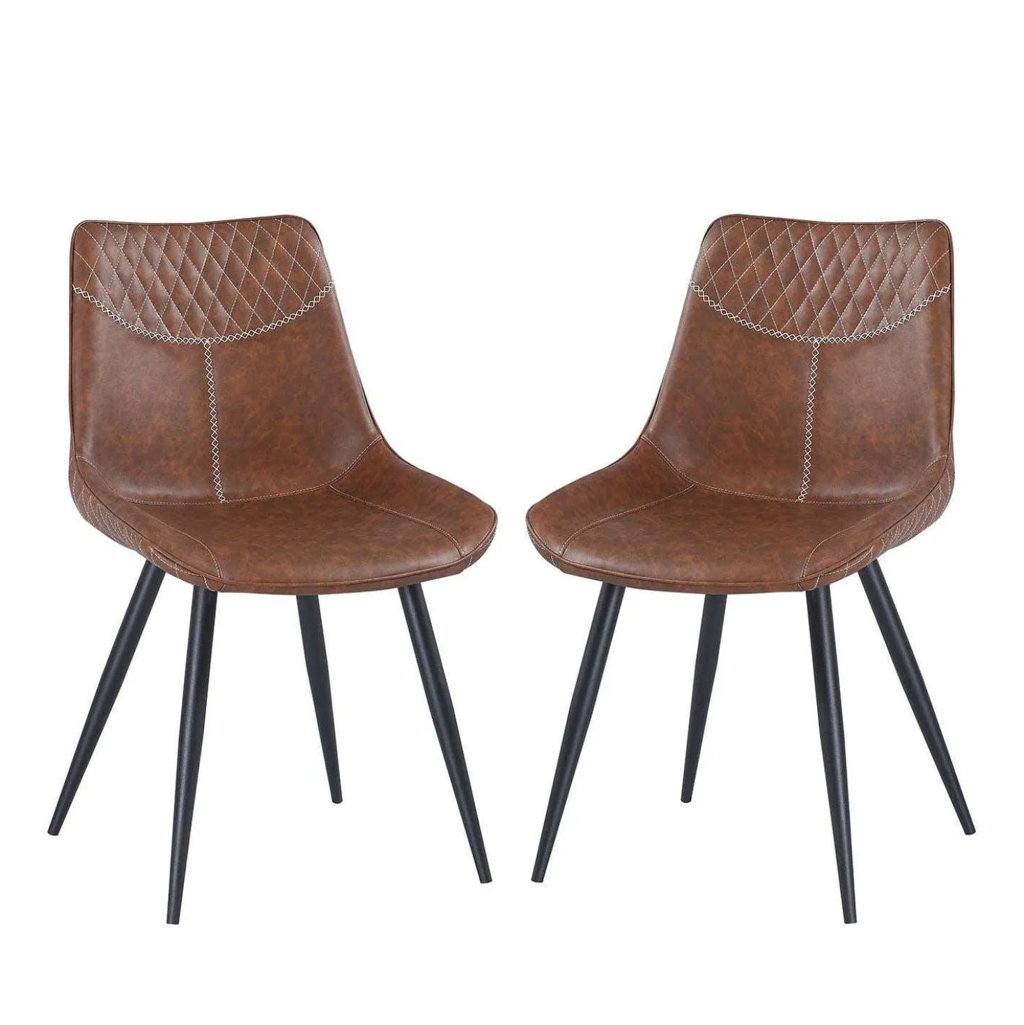 Chaises (bte de 2) - brun