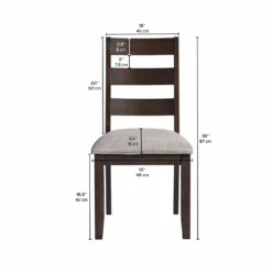 Chaises (bte de 2) - brun & beige