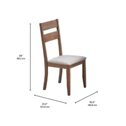 Chaises (bte de 2) - brun & beige