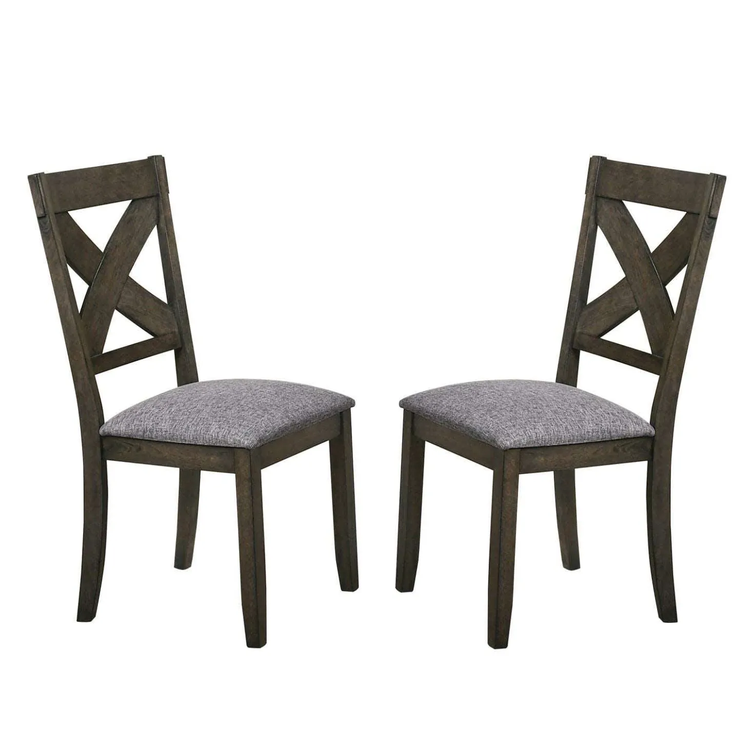Chaises (bte de 2) - brun & gris