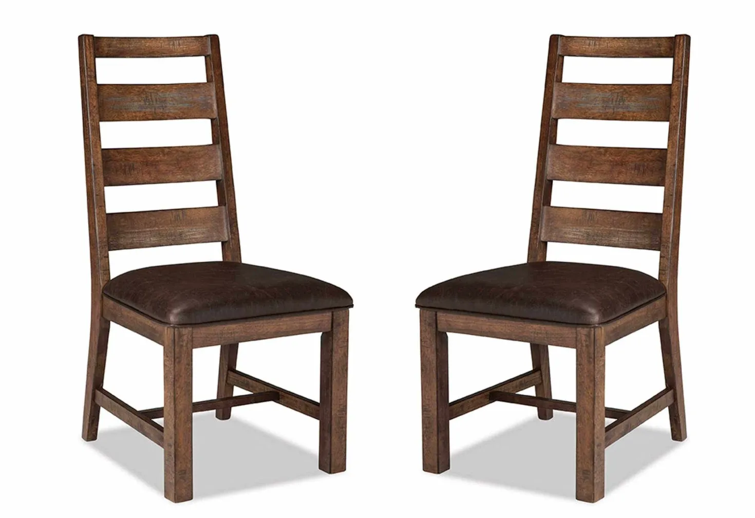 Chaises (bte de 2) - brun & noir