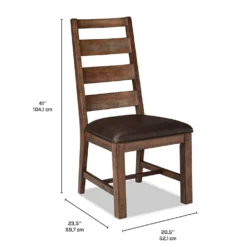Chaises (bte de 2) - brun & noir