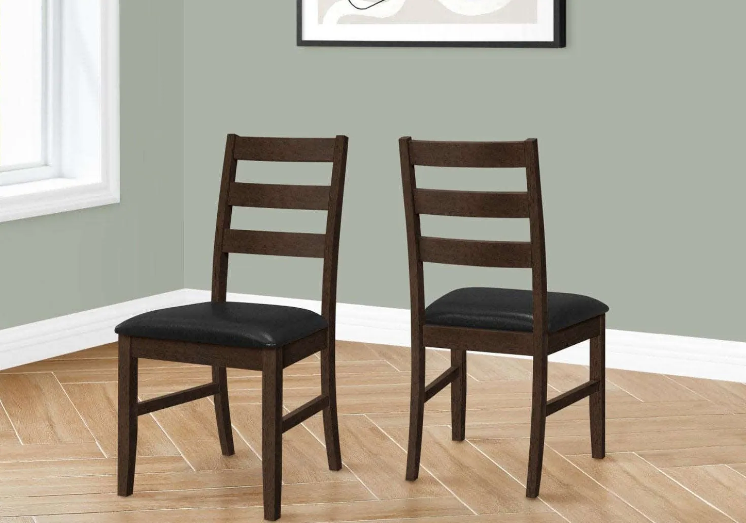 Chaises (bte de 2) - brun & noir - Monarch
