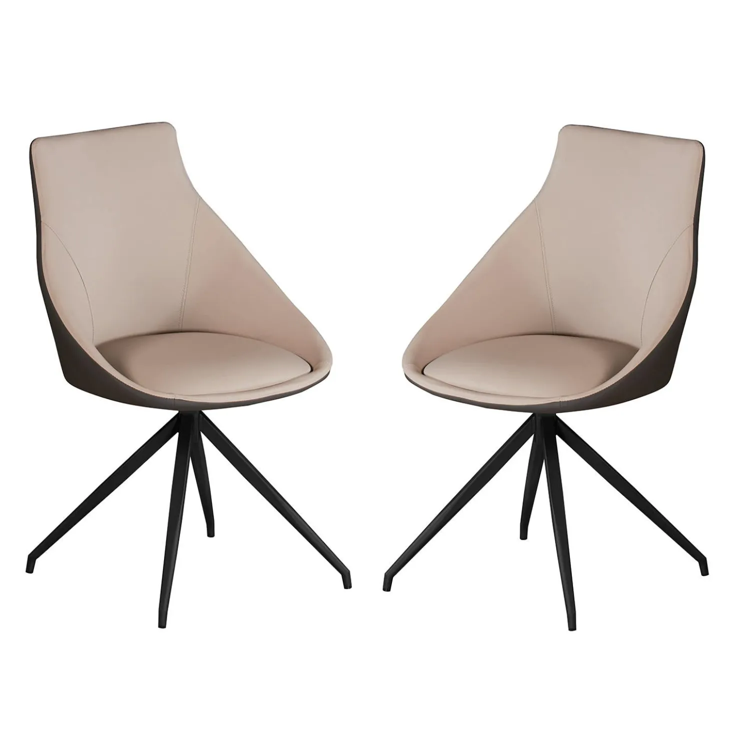 Chaises (bte de 2) - crème & gris