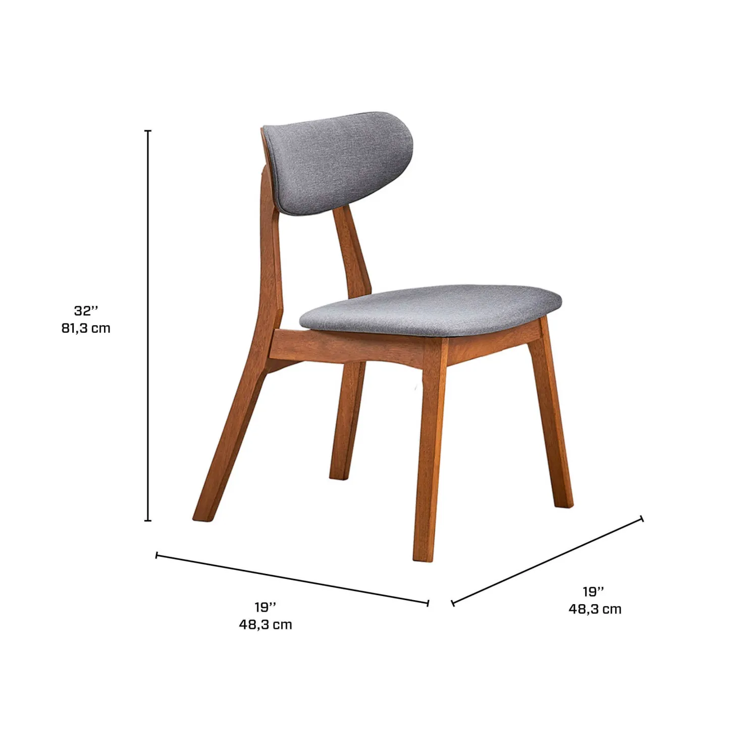 Chaises (bte de 2) - gris