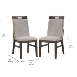 Chaises (bte de 2) - gris & brun