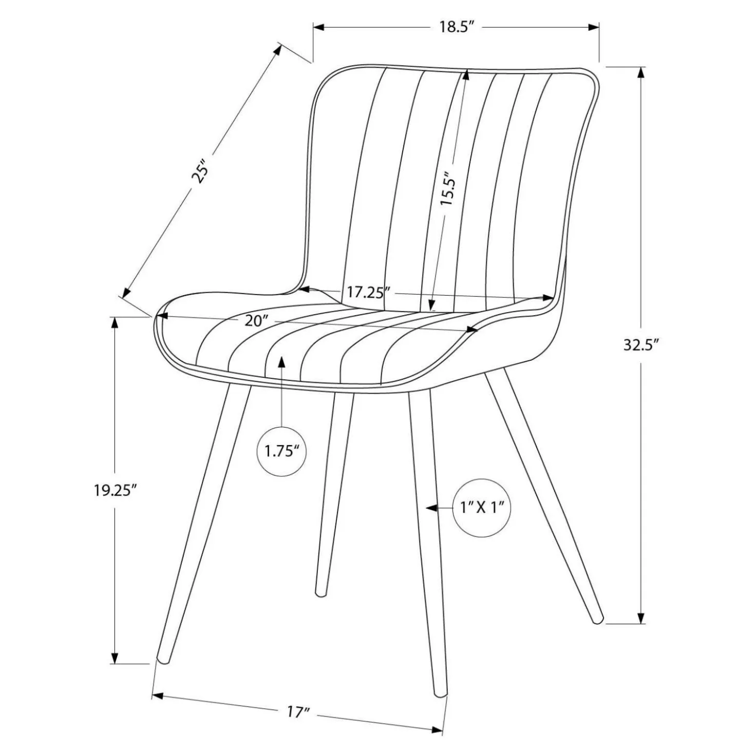 Chaises (bte de 2) - Monarch
