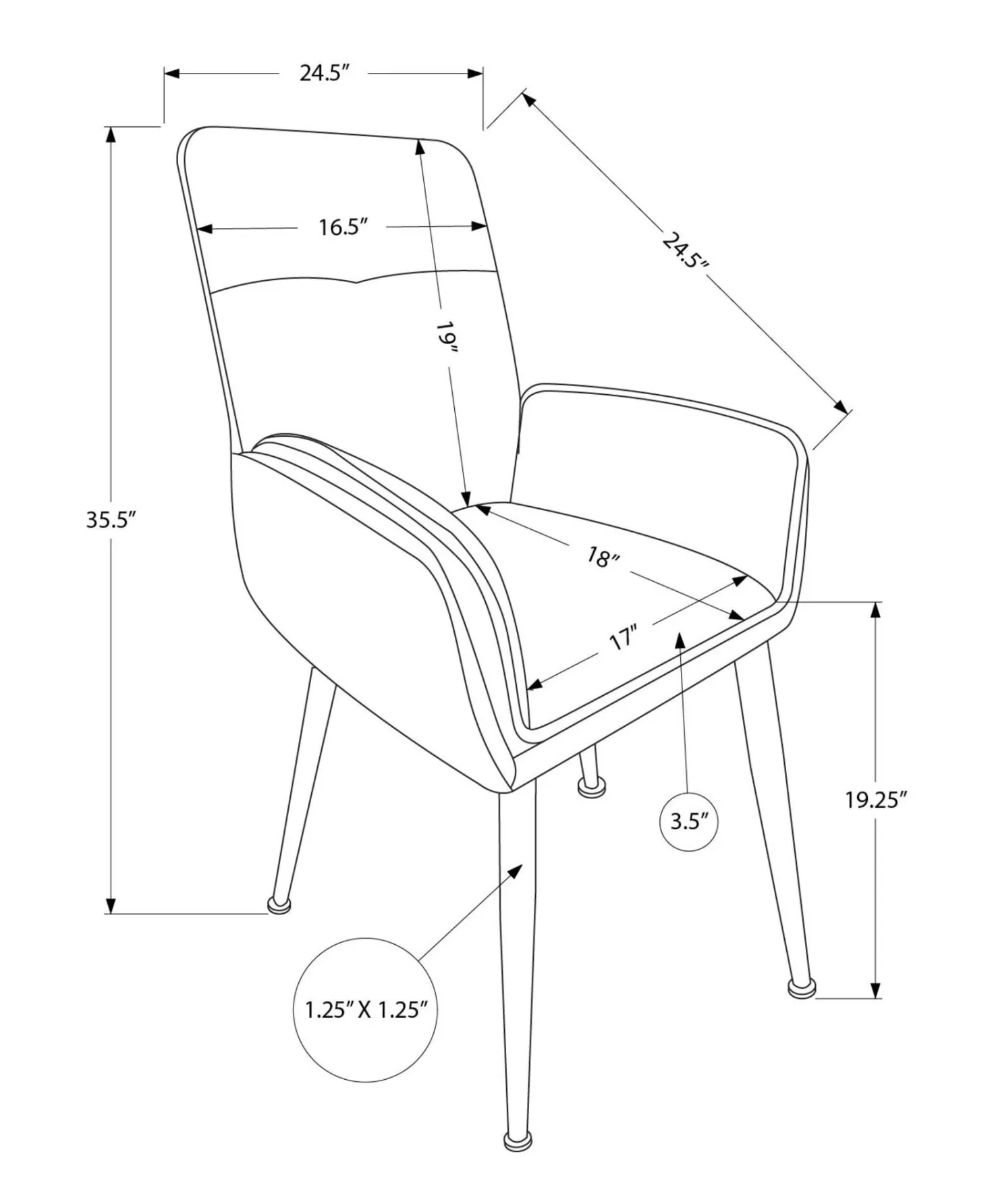 Chaises (bte de 2) - Monarch