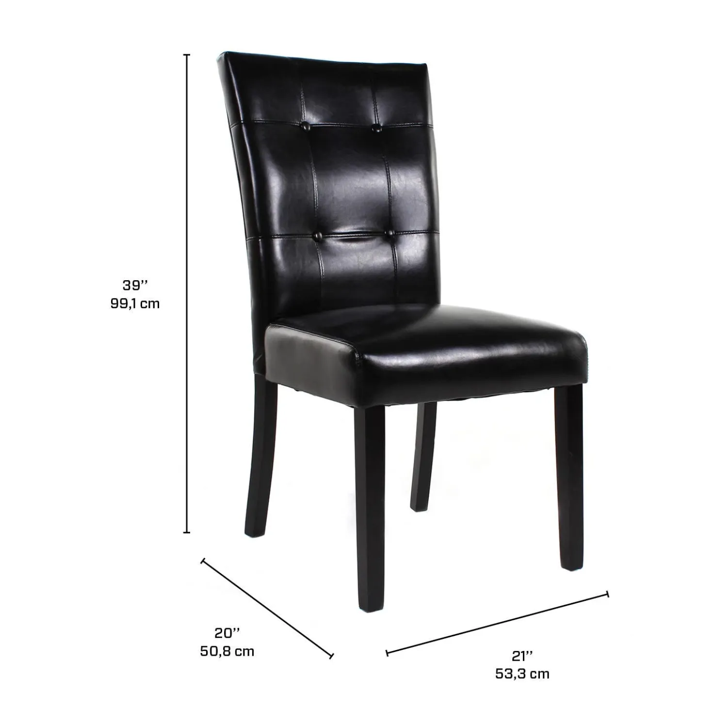 Chaises (bte de 2) - noir