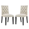 Chaises capitonnées (bte de 2) - beige