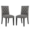 Chaises capitonnées (bte de 2) - gris