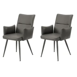 Chaises de cuisine (ensemble de 2) 35 po gris - Monarch - Monarch