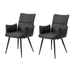 Chaises de cuisine (ensemble de 2) 35 po noir - Monarch - Monarch