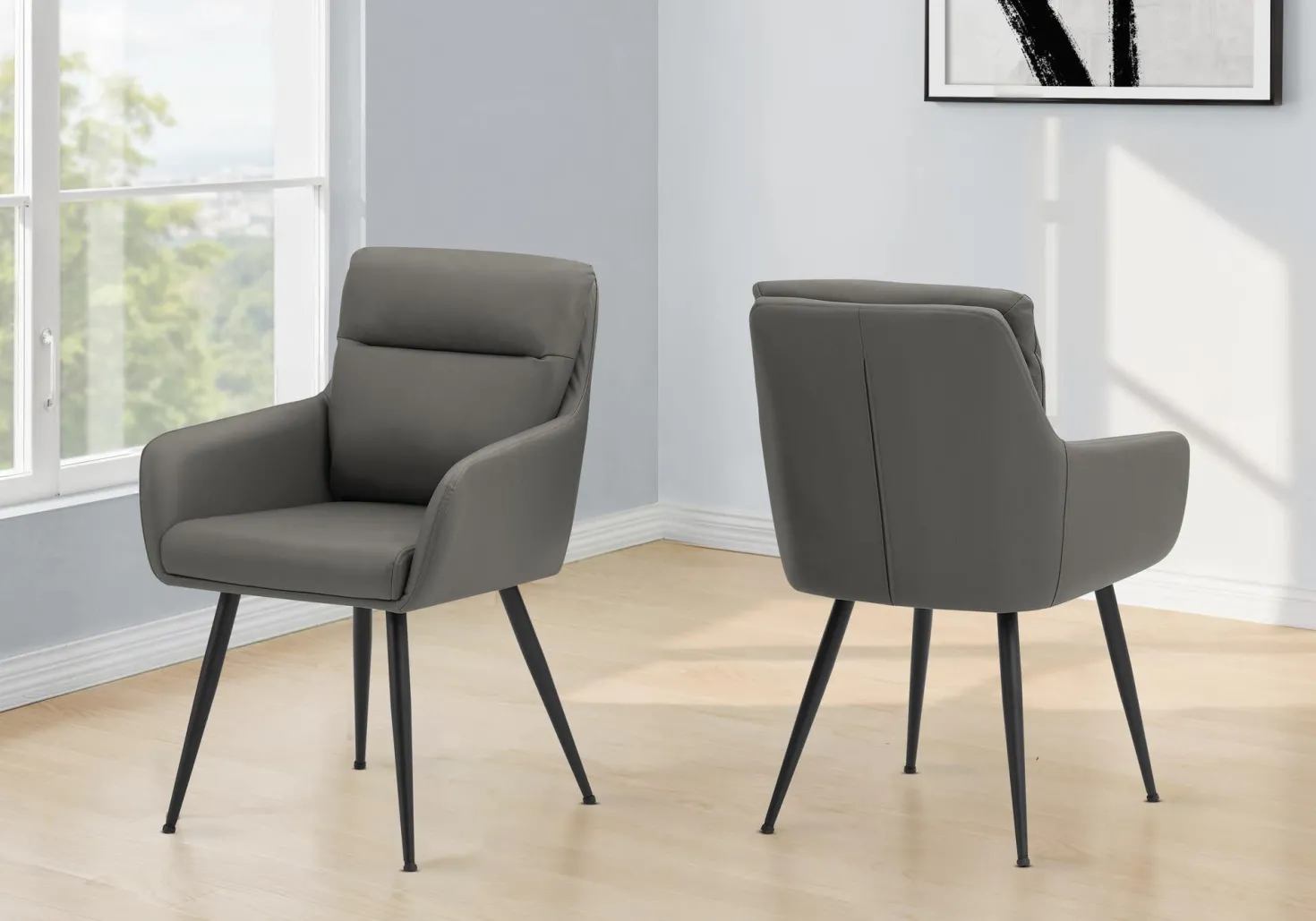 Chaises de cuisine (ensemble de 2) gris - Monarch - Monarch