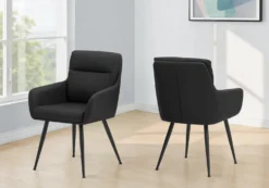 Chaises de cuisine (ensemble de 2) noir - Monarch - Monarch