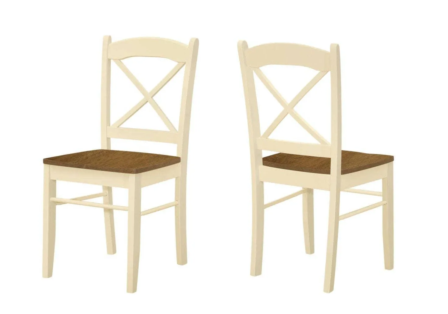 Chaises en bois (bte de 2) - crème - Monarch