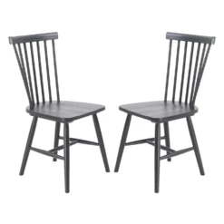Chaises en bois (bte de 2) - noir