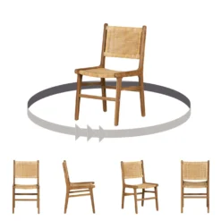 Chaises en cordage (bte de 2) - naturel