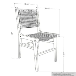 Chaises en cordage (bte de 2) - noir
