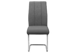 Chaises en tissu avec piètement chromé (bte de 2) - gris - Monarch