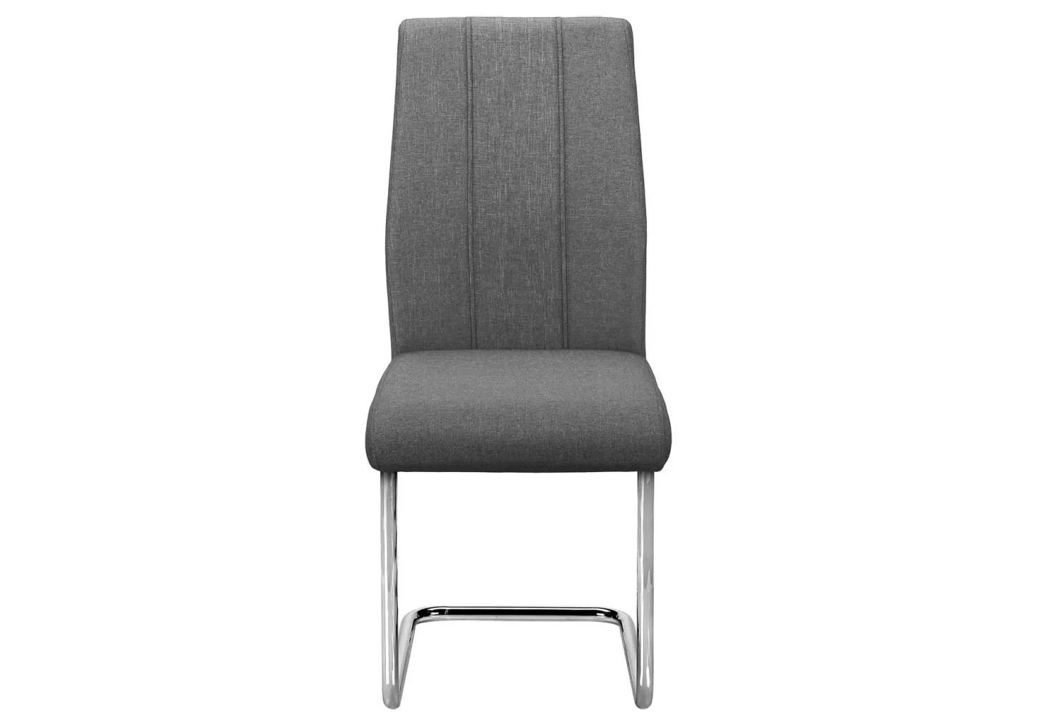 Chaises en tissu avec piètement chromé (bte de 2) - gris - Monarch