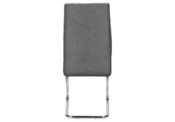 Chaises en tissu avec piètement chromé (bte de 2) - gris - Monarch